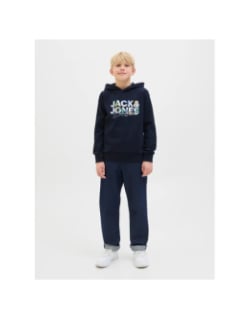 Sweat à capuche jjgeplas bleu marine garçon - Jack & Jones