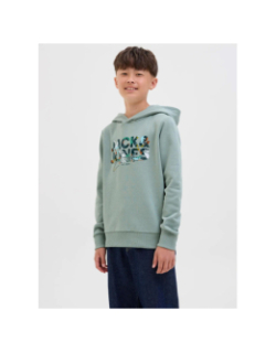 Sweat à capuche jjgeplas kaki garçon - Jack & Jones
