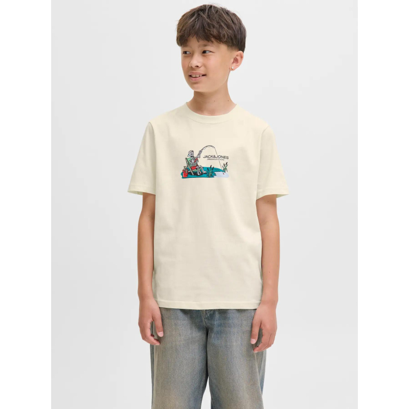 T-shirt à manches courtes jorskull nature beige garçon - Jack & Jones