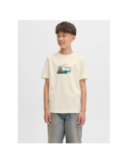 T-shirt à manches courtes jorskull nature beige garçon - Jack & Jones