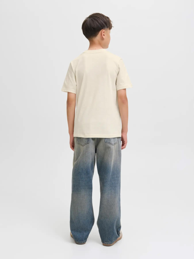 T-shirt à manches courtes jorskull nature beige garçon - Jack & Jones