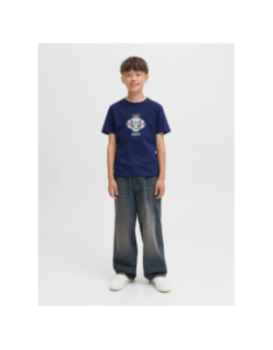 T-shirt jorskull nature bleu marine garçon - Jack & Jones