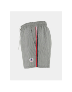 Short de bain rayé surf helsinki kaki et blanc homme - Lagon Bleu