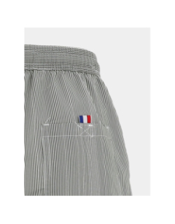 Short de bain rayé surf helsinki kaki et blanc homme - Lagon Bleu