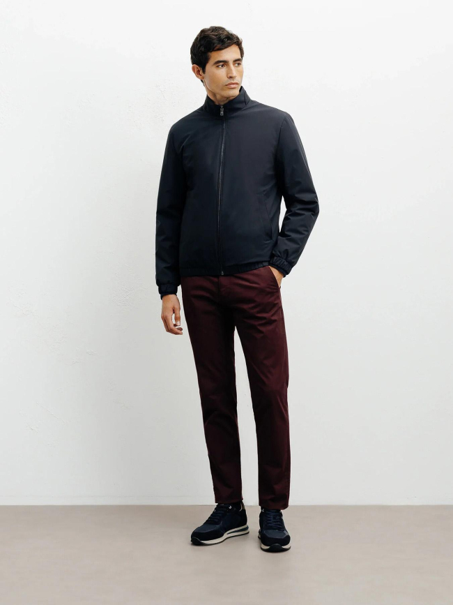 Blouson teddy léger romain bleu marine homme - Izac