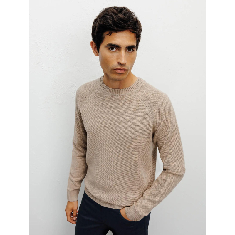 Pull en maille borange beige homme - Izac