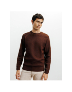 Pull en maille borange marron homme - Izac