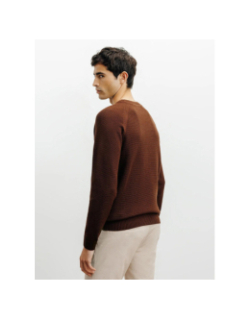 Pull en maille borange marron homme - Izac