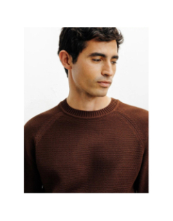 Pull en maille borange marron homme - Izac