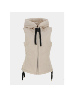 Doudoune sans manche cintrée beige femme - Salsa
