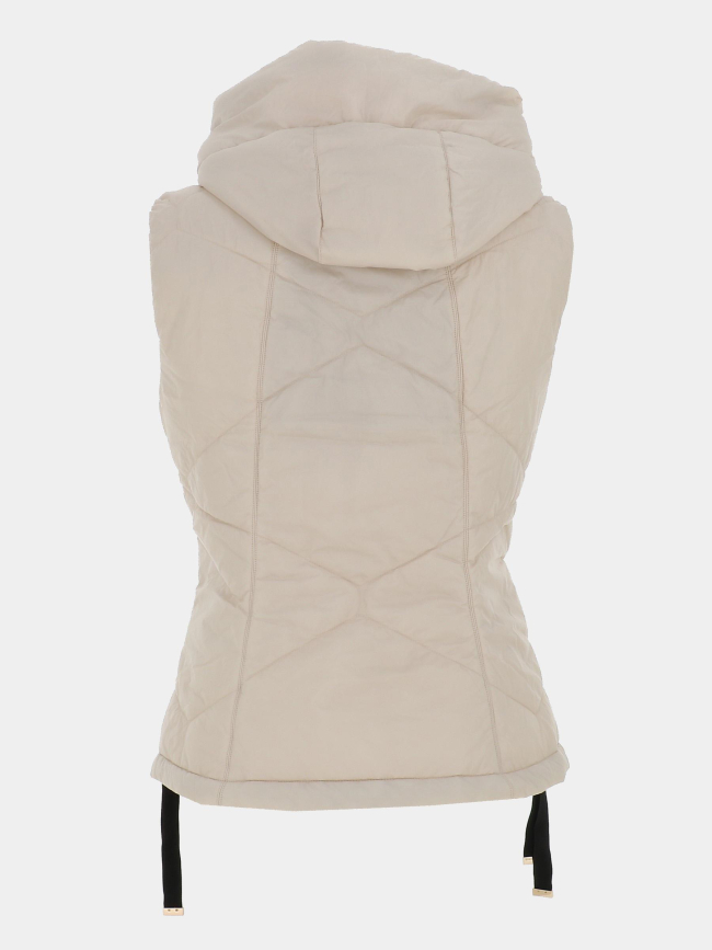 Doudoune sans manche cintrée beige femme - Salsa