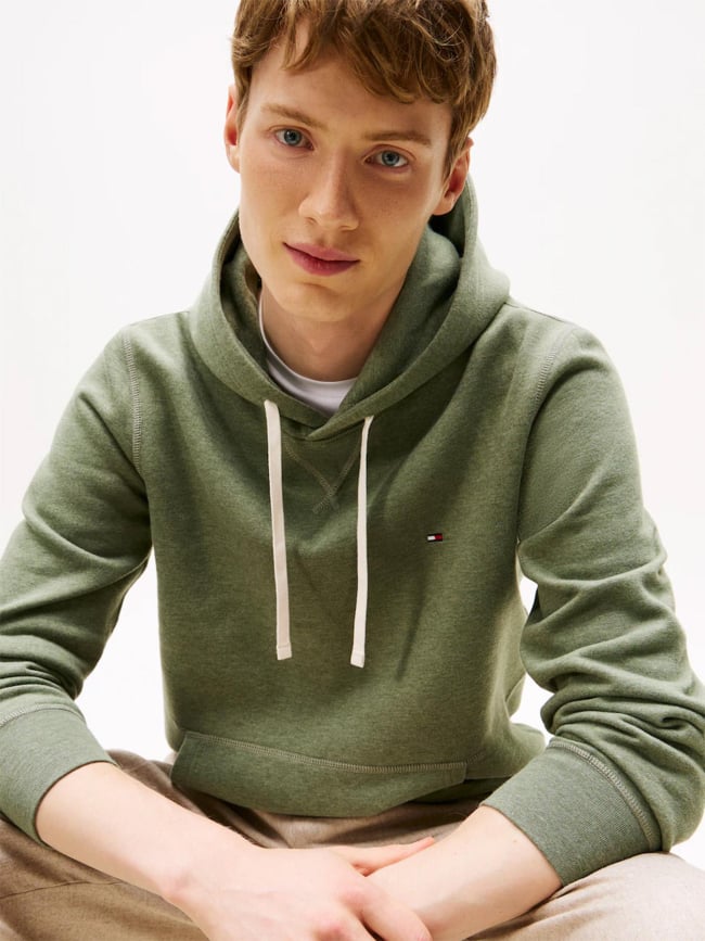 Sweat à capuche ess seasonal vert homme - Tommy Hilfiger