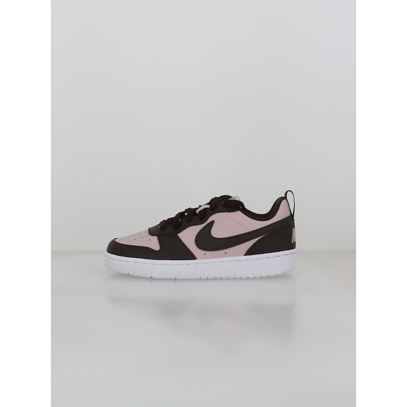 Baskets court borough low recraft gs marron rose enfant - Nike
