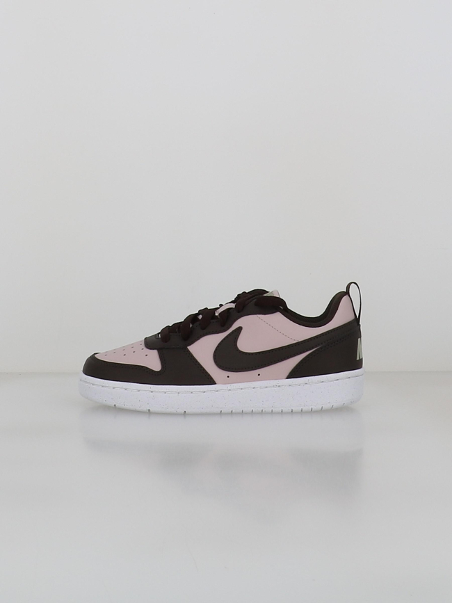 Baskets court borough low recraft gs marron rose enfant - Nike