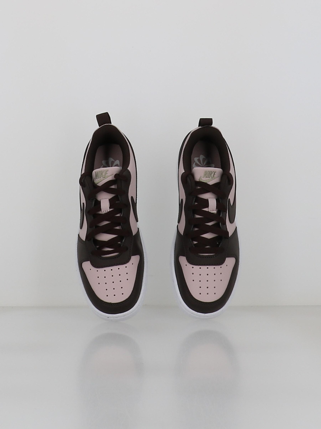 Baskets court borough low recraft gs marron rose enfant - Nike