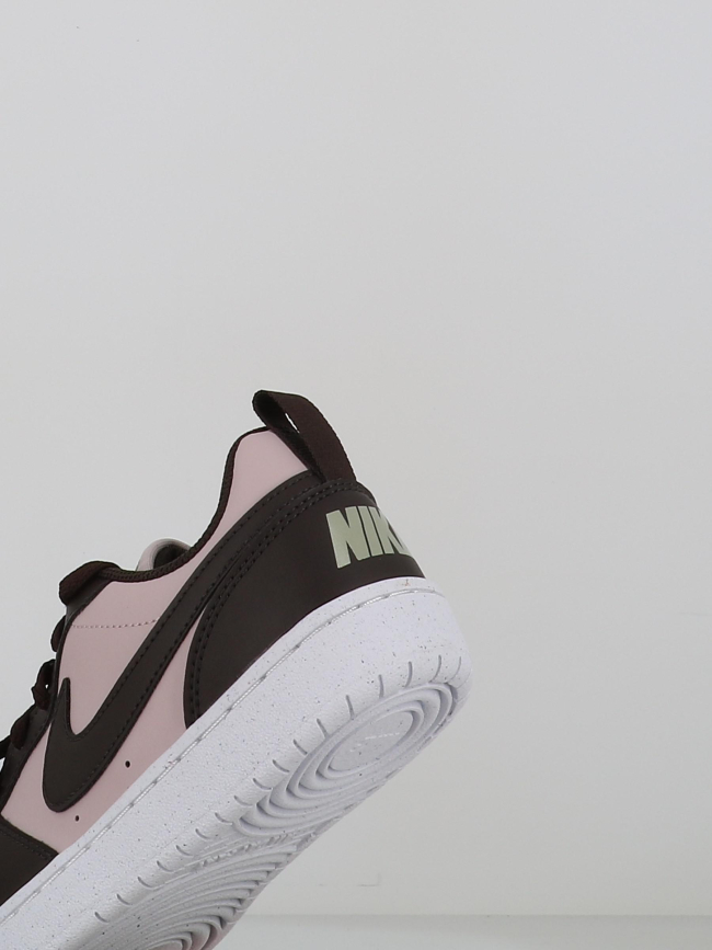 Baskets court borough low recraft gs marron rose enfant - Nike