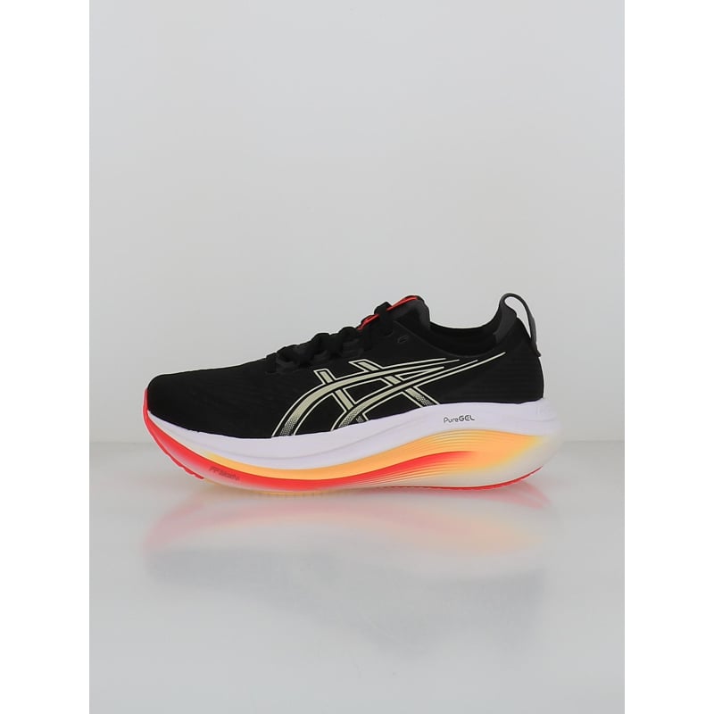Chaussures de running gel nimbus 27 noir kaki homme - Asics