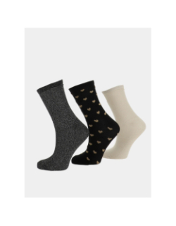 Pack de 3 paires de chaussettes brillantes onlgracie noir femme - Only