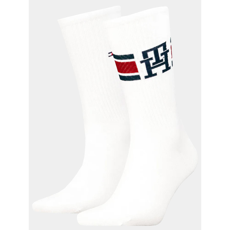 Pack de 2 paires de chaussettes monogram sport blanc homme - Tommy Hilfiger