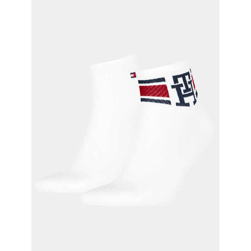 Pack de 2 paires de chaussettes quarter sport blanc homme - Tommy Hilfiger