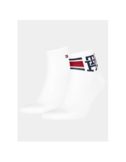 Pack de 2 paires de chaussettes quarter sport blanc homme - Tommy Hilfiger