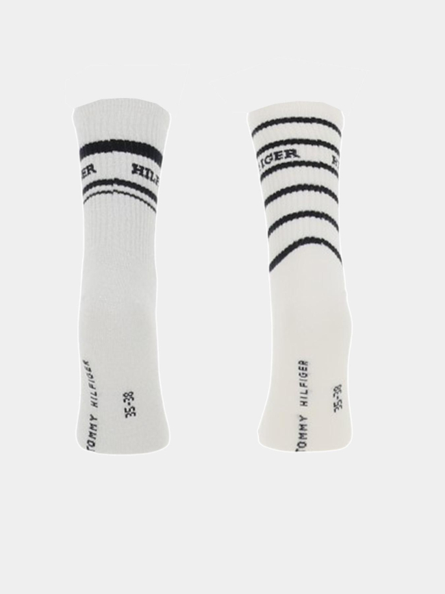 2 paires de chaussettes côtelées blanc femme - Tommy Hilfiger