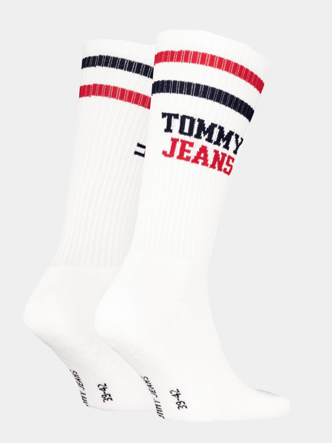 Pack de 2 paires de chaussettes th uni blanc homme - Tommy Jeans
