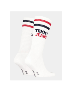 Pack de 2 paires de chaussettes th uni blanc homme - Tommy Jeans
