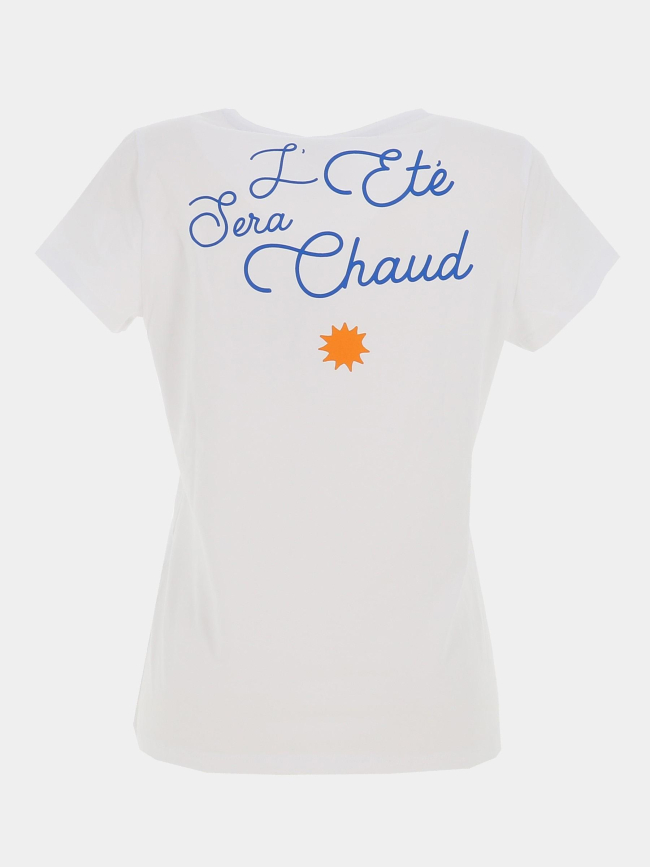 T-shirt à manches courtes pcserima été blanc femme - Pieces