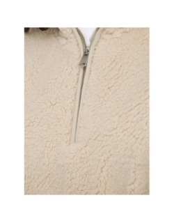 Sweat polaire col zippé new dallas beige femme - Only