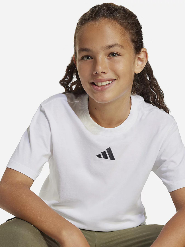 T-shirt à manches courtes tee 160 blanc enfant - Adidas