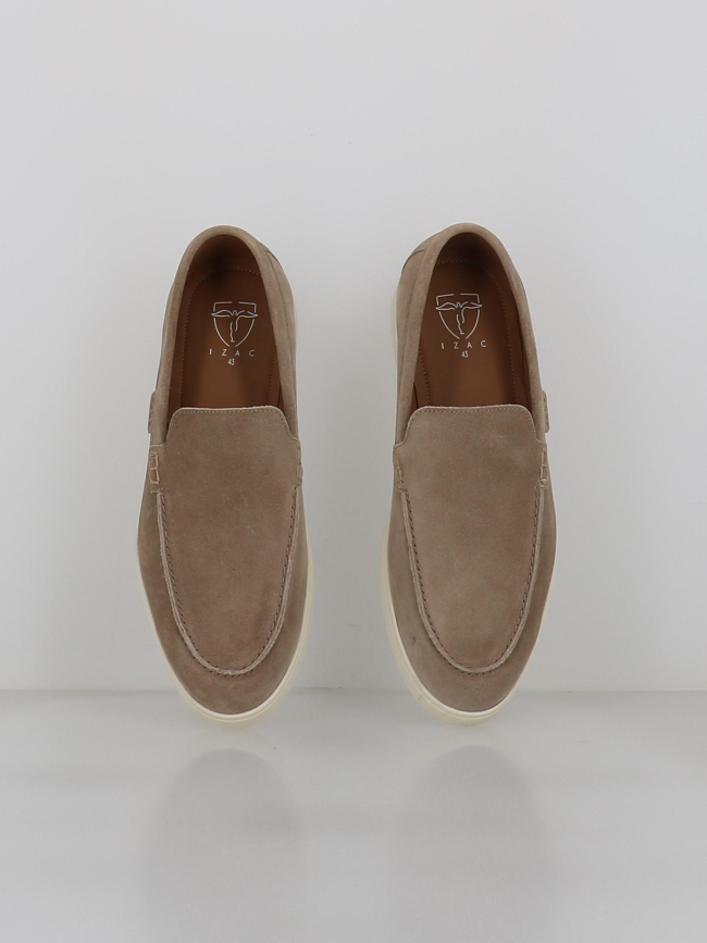 Mocassin en suède emile beige homme - Izac