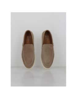 Mocassin en suède emile beige homme - Izac