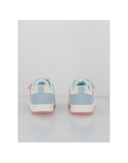 Baskets à scratch logo manis rose bleu enfant - Kappa