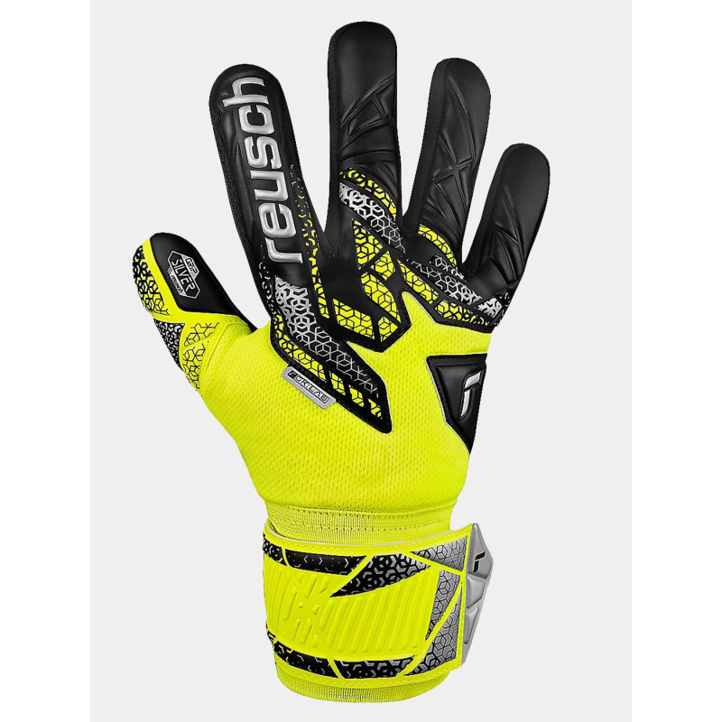 Gants de gardien de but attrakt silver fluo adulte - Reusch