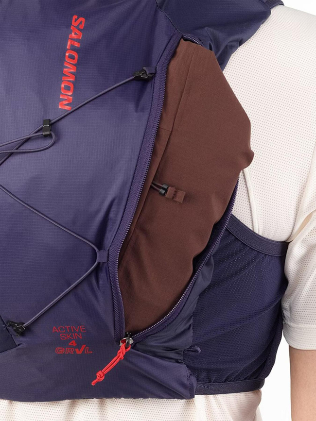 Veste d'hydratation de running  active skins 4 grvl bleu adulte - Salomon