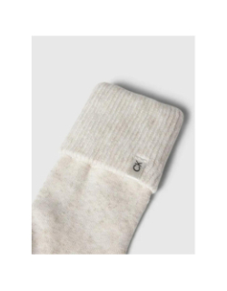 Paire de chaussettes hautes brillantes home beige femme - Calvin Klein