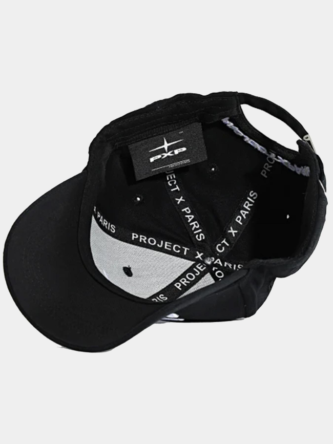 Casquette logo brodé noir blanc homme - Project X Paris