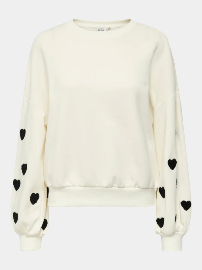 Sweat ample macy blanc femme - Only