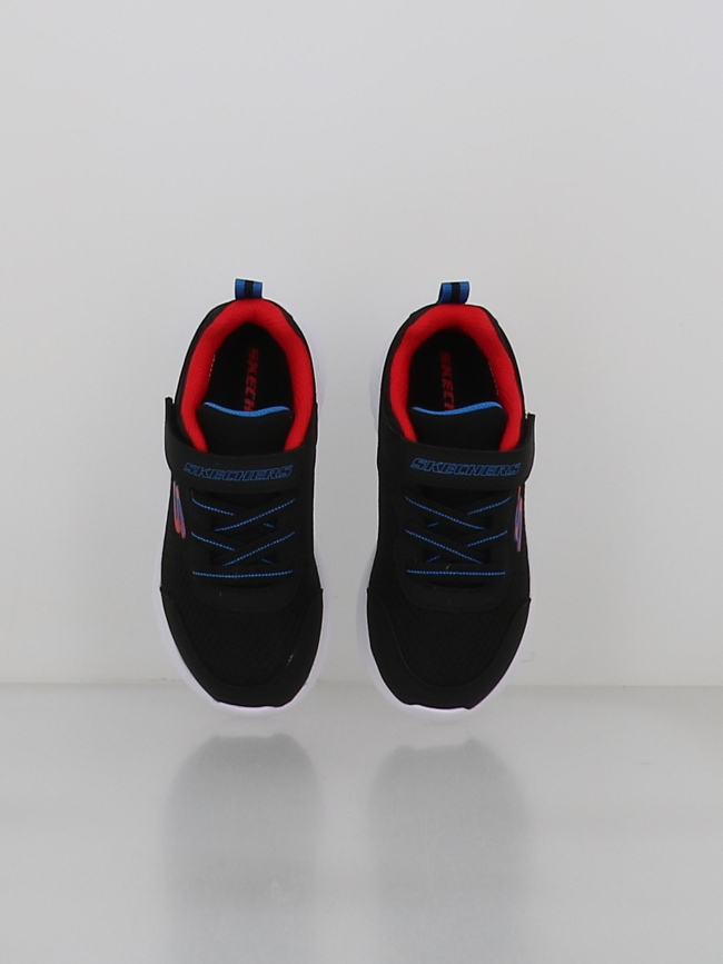 Baskets à scratch bounder noir enfant - Skechers