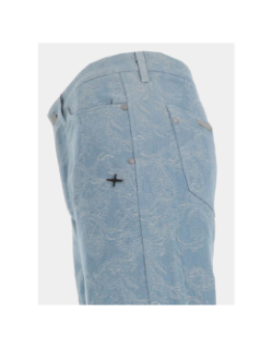 Jean slim à motif feuillage bleu ciel homme - Project X Paris