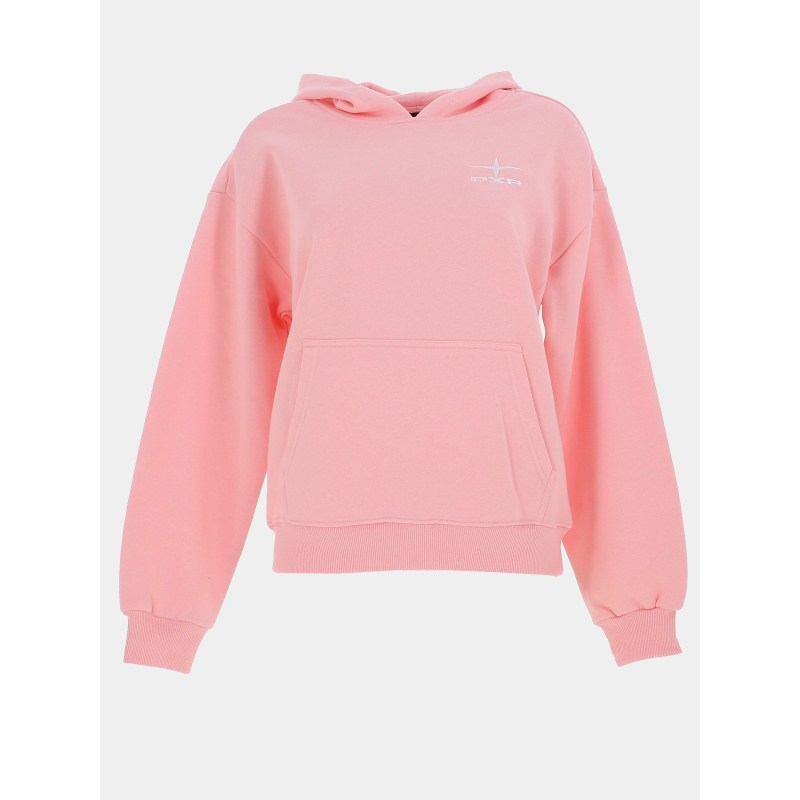 Sweat à capuche oversize logo polaris rose femme - Project X Paris