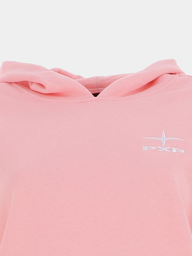 Sweat à capuche oversize logo polaris rose femme - Project X Paris