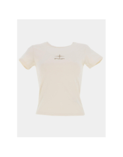 T-shirt logo polaris brodé beige femme - Project X Paris