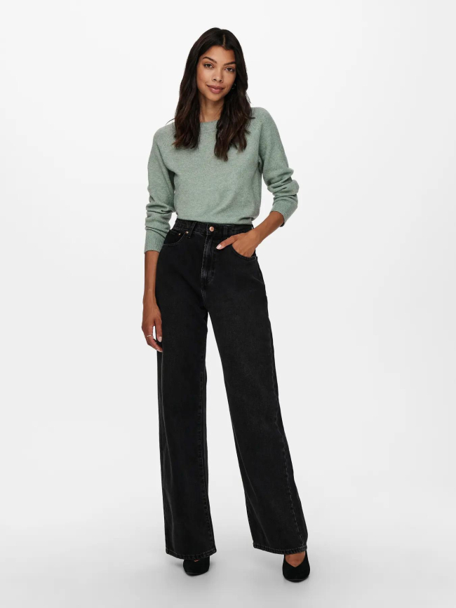 Pull en maille onlrica life vert d'eau femme - Only