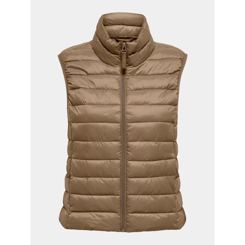 Doudoune sans manches onltahia marron femme - Only