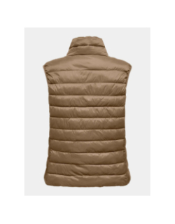 Doudoune sans manches onltahia marron femme - Only
