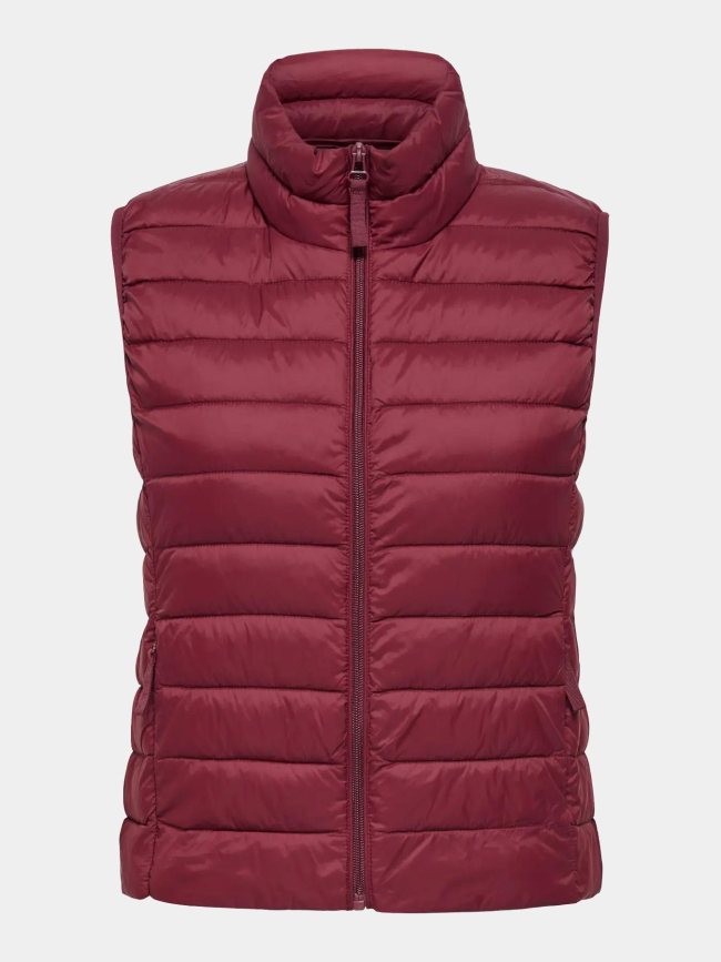 Doudoune sans manches onltahia bordeaux femme - Only