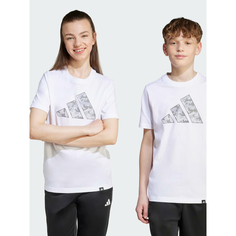 T-shirt à manches courtes j camo t blanc enfant - Adidas
