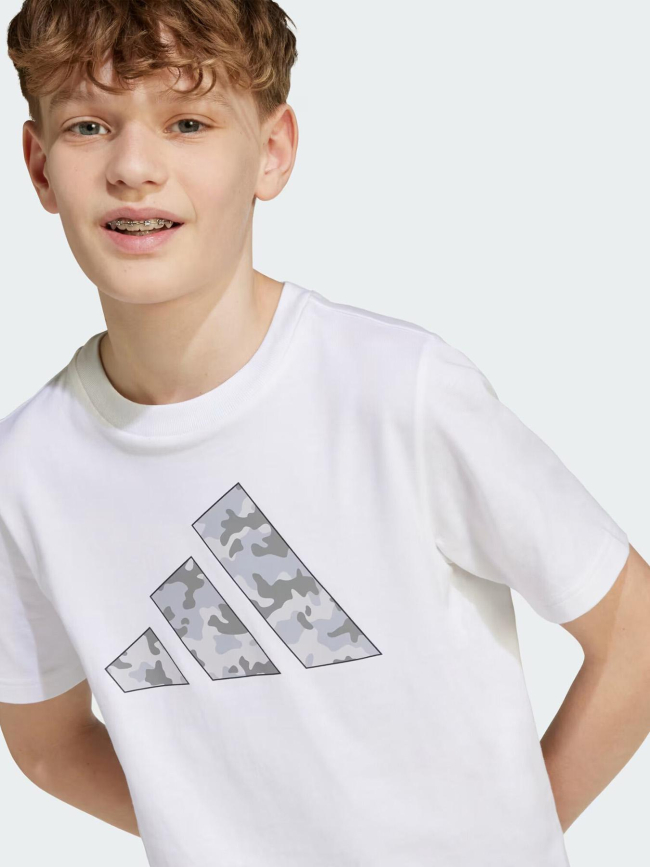T-shirt à manches courtes j camo t blanc enfant - Adidas